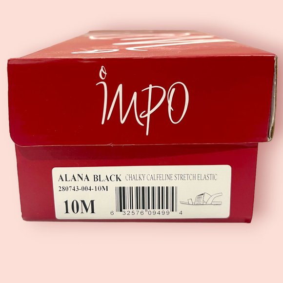 Impo brand Alana Flat Black Sandals NIB - size 10 - Picture 4 of 4
